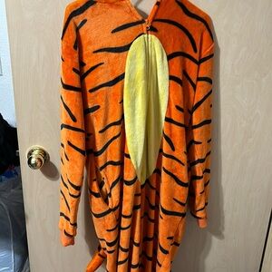Orange Tigger Tiger Striped Onesie